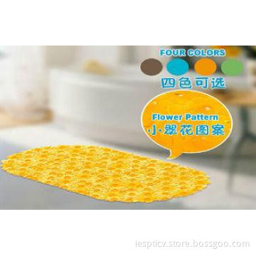 Customized Anti Bacterial Yellow Pebble bath mat Bathroom A